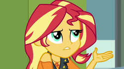 Size: 1280x720 | Tagged: safe, imported from derpibooru, screencap, sunset shimmer, driving miss shimmer, equestria girls, equestria girls series, female, geode of empathy, solo