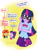 Size: 800x1080 | Tagged: safe, artist:masbro42, imported from derpibooru, sci-twi, sunset shimmer, twilight sparkle, human, equestria girls, adorkable, blushing, bowtie, broken english, clothes, cute, dialogue, dork, glasses, heart, human paradox, jacket, leather jacket, pleated skirt, ponytail, self paradox, skirt, twiabetes, twolight