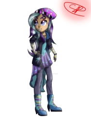 Size: 1024x1365 | Tagged: safe, artist:demonic-kistune123, imported from derpibooru, starlight glimmer, trixie, oc, oc:trixie glimmer, human, equestria girls, female, fusion, humanized, trixie glimmer, watermark