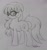 Size: 1024x1078 | Tagged: safe, artist:dreamy990, artist:nightydream, imported from derpibooru, oc, oc only, oc:aisha hargrove, earth pony, pony, beanie, female, glasses, hat, mare, monochrome, solo, traditional art