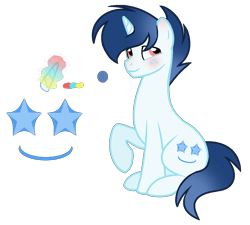 Size: 1156x1040 | Tagged: safe, artist:rainbows-skies, artist:thesmall-artist, imported from derpibooru, oc, oc only, oc:bright storm, pony, unicorn, male, offspring, offspring's offspring, parent:oc:blaze storm, parent:oc:water star, parents:oc x oc, simple background, solo, stallion, transparent background