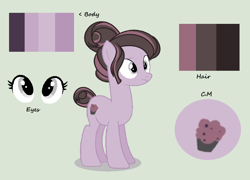 Size: 1600x1155 | Tagged: safe, artist:rose-moonlightowo, imported from derpibooru, oc, oc only, oc:stale cake, earth pony, pony, female, mare, offspring, parent:cheese sandwich, parent:pinkie pie, parents:cheesepie, reference sheet, simple background, solo