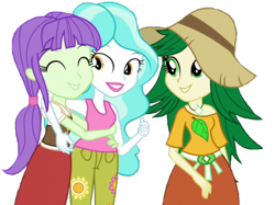 Size: 442x330 | Tagged: safe, deleted from derpibooru, editor:i-mlp2020, imported from derpibooru, paisley, starlight, sweet leaf, equestria girls, friendship games, simple background, transparent background