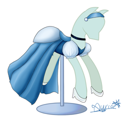 Size: 2000x1900 | Tagged: safe, artist:aurialudzic, artist:xo-autumnrayne, artist:zauriart, imported from derpibooru, blue dress, cinderella, clothes, dress, glass slipper (footwear), glass slippers, high heels, mannequin, no pony, shoes, signature, simple background, transparent background, white background
