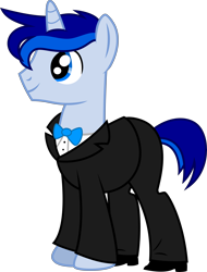 Size: 7000x9202 | Tagged: safe, artist:captnblitz, imported from derpibooru, oc, oc only, oc:lightning blitz, pony, unicorn, absurd resolution, clothes, male, simple background, solo, stallion, transparent background, tuxedo