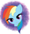 Size: 1108x1268 | Tagged: safe, artist:amyponylover, imported from derpibooru, rainbow dash, pony, bust, female, happy, portrait, solo, tongue out