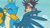 Size: 1366x768 | Tagged: safe, imported from derpibooru, screencap, gallus, grampa gruff, griffon, school daze, cheer, cute, flying, gallabetes, griffon teeth, grin, happy, smiling, spread wings, upset, wings