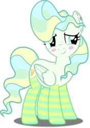 Size: 751x1064 | Tagged: safe, artist:dashiesparkle, artist:dashiesparkle edit, artist:icey-wicey-1517, artist:icicle-wicicle-1517, edit, imported from derpibooru, vapor trail, pegasus, pony, adorasexy, beautisexy, blushing, clothes, cute, ear piercing, ear tag, earring, female, jewelry, mare, piercing, sexy, show accurate, simple background, socks, solo, striped socks, stupid sexy vapor trail, transparent background, vaporbetes