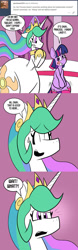 Size: 576x1836 | Tagged: safe, artist:pembroke, imported from derpibooru, princess celestia, twilight sparkle, huge butt, implied lesbian, implied shipping, implied twilestia, large butt, sunbutt, thighlight sparkle, thiklestia, thunder thighs