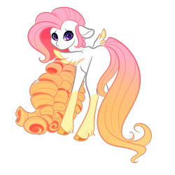 Size: 2000x2000 | Tagged: safe, artist:itsmalicious, imported from derpibooru, oc, oc only, pegasus, pony, blank flank, colored wings, colored wingtips, curly hair, femboy, floppy ears, long mane, male, offspring, parent:bulk biceps, parent:fluttershy, parents:flutterbulk, simple background, solo, stallion, transparent background