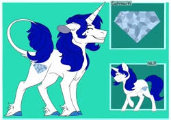 Size: 1024x715 | Tagged: safe, artist:colourstrike, imported from derpibooru, oc, oc only, oc:alexandrite, classical unicorn, pony, unicorn, cloven hooves, colored hooves, floppy ears, green background, leonine tail, male, offspring, parent:fancypants, parent:rarity, parents:raripants, simple background, solo, stallion, unshorn fetlocks