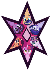 Size: 1264x1764 | Tagged: safe, artist:geekcoffee, imported from derpibooru, oc, oc only, oc:love spell, oc:lunar sky, oc:moonbeam, oc:solar aura, oc:starry dawn, oc:sunlight nova, alicorn, pegasus, pony, unicorn, alicorn oc, female, magical lesbian spawn, mare, next generation, offspring, parent:flash sentry, parent:princess cadance, parent:rainbow dash, parent:sunburst, parent:sunset shimmer, parent:tempest shadow, parent:twilight sparkle, parents:flashlight, parents:sunsetsparkle, parents:tempestlight, parents:twiburst, parents:twidance, parents:twidash, simple background, white background