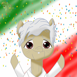 Size: 1500x1500 | Tagged: safe, imported from derpibooru, oc, earth pony, pony, andres manuel lopez obrador, base used, mexico, spanish