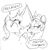 Size: 1237x1280 | Tagged: safe, artist:arrjaysketch, imported from derpibooru, princess celestia, princess luna, alicorn, pony, 10 minute art challenge, dialogue, duo, freckles, lineart, monochrome, sketch