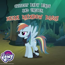 Size: 1080x1080 | Tagged: safe, imported from derpibooru, mean rainbow dash, pegasus, pony, the mean 6, clone, evil rainbow dash, female, gameloft, mare, official, solo, upside down cutie mark