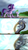 Size: 900x1600 | Tagged: safe, artist:sansdy, imported from derpibooru, discord, spike, starlight glimmer, draconequus, dragon, pony, unicorn, a matter of principals, abuse, angry, avengers: infinity war, bad end, censored, censored vulgarity, comic, discordabuse, disintegration, fuck you, glowing horn, i don't feel so good, imminent death, implied death, laser, magic, male, one eye closed, vulgar