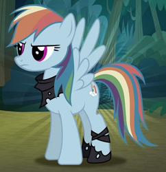 Size: 604x625 | Tagged: safe, imported from derpibooru, mean rainbow dash, pony, the mean 6, clone, evil rainbow dash, female, gameloft, solo, upside down cutie mark