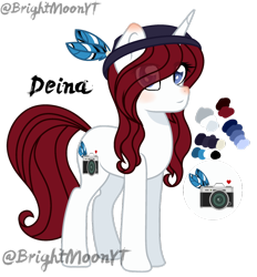 Size: 900x969 | Tagged: safe, artist:jxst-roch, imported from derpibooru, oc, oc only, oc:deina, pony, unicorn, feather, female, hat, mare, offspring, parent:fancypants, parent:rarity, parents:raripants, reference sheet, simple background, solo, transparent background