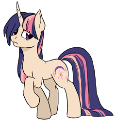 Size: 1342x1414 | Tagged: safe, artist:not-ordinary-pony, derpibooru exclusive, imported from derpibooru, moondancer, pony, unicorn, female, frown, mare, raised hoof, redesign, simple background, solo, transparent background