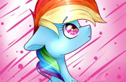 Size: 2000x1300 | Tagged: safe, artist:katzishiki, imported from derpibooru, rainbow dash, pony, bust, cute, dashabetes, female, portrait, solo