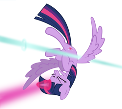 Size: 980x876 | Tagged: safe, imported from derpibooru, twilight sparkle, alicorn, the cutie re-mark, beam, cropped, female, flying, glowing horn, magic, simple background, twilight sparkle (alicorn), vector, white background