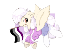 Size: 2048x1536 | Tagged: safe, artist:vepra, deleted from derpibooru, imported from derpibooru, oc, oc only, pegasus, pony, asexual, asexual pride flag, clothes, commission, female, lgbt, mare, pride, solo