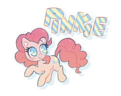 Size: 596x472 | Tagged: safe, artist:witchette, imported from derpibooru, pinkie pie, earth pony, pony, blushing, female, heart eyes, mare, no pupils, simple background, smiling, solo, white background, wingding eyes