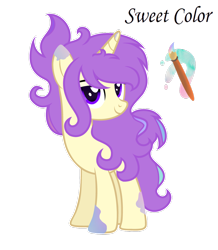 Size: 1024x1173 | Tagged: safe, artist:starglaxy, imported from derpibooru, oc, oc only, oc:sweet color, pony, unicorn, female, mare, simple background, solo, transparent background