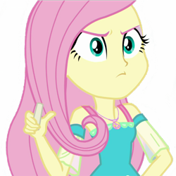 Size: 1536x1536 | Tagged: safe, edit, edited screencap, editor:lonely fanboy48, imported from derpibooru, screencap, fluttershy, a little birdie told me, equestria girls, equestria girls series, chalk, clothes, confident, cute, dork, female, geode of fauna, magical geodes, shyabetes, simple background, solo, transparent background