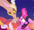 Size: 1424x1247 | Tagged: safe, artist:light262, artist:lummh, imported from derpibooru, discord, twilight sparkle, twilight sparkle (alicorn), alicorn, draconequus, pony, comic:timey wimey, discolight, duo, female, glowing horn, looking up, magic, male, shipping, straight