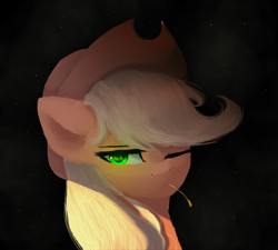 Size: 2000x1800 | Tagged: safe, artist:thenightdarksecret, imported from derpibooru, applejack, earth pony, pony, bust, female, hat, solo