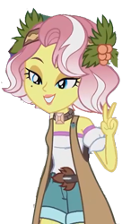 Size: 420x718 | Tagged: safe, edit, edited screencap, imported from derpibooru, screencap, vignette valencia, equestria girls, equestria girls series, rollercoaster of friendship, background removed, female, me my selfie and i, not a vector, peace sign, simple background, solo, transparent background