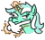 Size: 200x180 | Tagged: safe, artist:jargon scott, imported from derpibooru, lyra heartstrings, pony, unicorn, bust, colored, derp, emoji, female, glowing horn, hand, magic, magic hands, mare, meme, picture for breezies, reaction image, simple background, solo, thinking, thinking emoji, thonk, transparent background