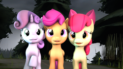 Size: 1920x1080 | Tagged: safe, artist:php106, imported from derpibooru, apple bloom, scootaloo, sweetie belle, 3d, cutie mark crusaders, source filmmaker