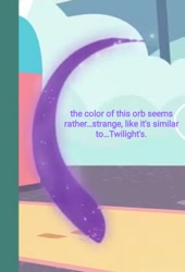 Size: 720x1060 | Tagged: safe, imported from derpibooru, screencap, equestria girls, equestria girls series, rollercoaster of friendship, cropped, implied sci-twi, implied twilight sparkle, orb, purple, text