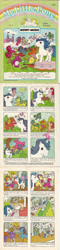 Size: 720x3000 | Tagged: safe, imported from derpibooru, applejack (g1), cherries jubilee, heart throb, majesty, medley, posey, spike (g1), tootsie, earth pony, human, pegasus, pony, sea pony, unicorn, comic:my little pony (g1), accidental innuendo, clackers, comic, concert, cymbals, double inside out loop, female, fiddlers three, g1, garden, hat, hat pop, king, king merry, magic, malapropism, maracas, merry music, music, music land, musical instrument, official, official comic, piano, practice, queen medley, teleportation, toothache, trumpet, twirled her magic horn, wavebreaker