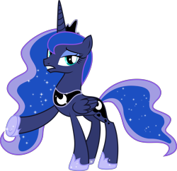 Size: 3656x3539 | Tagged: safe, artist:drakizora, imported from derpibooru, princess luna, alicorn, pony, .svg available, female, high res, mare, raised hoof, simple background, singing, solo, transparent background, vector