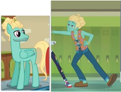 Size: 679x519 | Tagged: safe, imported from derpibooru, rainbow dash, zephyr breeze, pegasus, pony, equestria girls, equestria girls series, flutter brutter, overpowered (equestria girls), season 6, comparison, converse, male, moccasins, no socks, shoes, wings