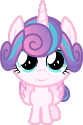 Size: 6400x9604 | Tagged: safe, artist:parclytaxel, imported from derpibooru, princess flurry heart, alicorn, pony, .svg available, absurd resolution, cute, female, flurrybetes, foal, folded wings, large wings, looking at you, simple background, smiling, solo, standing, transparent background, vector, wings