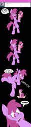 Size: 576x2376 | Tagged: safe, artist:pembroke, imported from derpibooru, berry punch, ruby pinch, pony, here comes berry punch, grimderp, instant regret, pinchy puppet