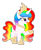 Size: 1560x1904 | Tagged: safe, artist:starglaxy, imported from derpibooru, oc, oc only, oc:princess rainbow dream, alicorn, pony, crown, female, jewelry, mare, regalia, simple background, solo, transparent background, two toned wings