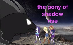 Size: 2048x1276 | Tagged: safe, artist:php77, editor:php77, imported from derpibooru, applejack, pony of shadows, rarity, sci-twi, sunset shimmer, twilight sparkle, equestria girls, equestria girls series, 1000 years in photoshop, badly edited, boots, clothes, gloves, moon, motorcross, shoes, typo in the description, vectors used