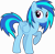 Size: 6595x6400 | Tagged: safe, artist:parclytaxel, imported from derpibooru, rainbow dash, vinyl scratch, pegasus, pony, .svg available, absurd resolution, alternate hairstyle, female, looking back, mane swap, mare, raised hoof, simple background, solo, transparent background, vector