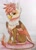 Size: 1600x2213 | Tagged: safe, artist:penny-wren, imported from derpibooru, oc, oc only, oc:ember burd, griffon, eared griffon, griffon oc, simple background, sitting, solo, traditional art, watercolor painting, white background
