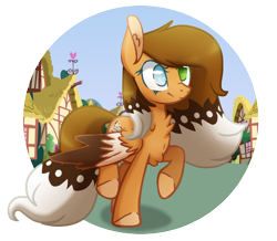 Size: 976x851 | Tagged: safe, artist:sugaryicecreammlp, imported from derpibooru, oc, oc only, oc:sugary icecream, pegasus, pony, colored wings, female, mare, multicolored wings, ponyville, simple background, solo, transparent background