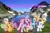 Size: 2048x1358 | Tagged: safe, artist:dashiesparkle, artist:limedazzle, artist:php77, editor:php77, imported from derpibooru, applejack, fluttershy, pinkie pie, princess cadance, rainbow dash, rarity, sunset shimmer, twilight sparkle, alicorn, pony, show accurate, twilight sparkle (alicorn)