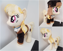 Size: 2468x2016 | Tagged: safe, artist:epicrainbowcrafts, imported from derpibooru, march gustysnows, pony, clothes, coat, cute, female, hat, irl, mare, photo, plushie, smiling, solo