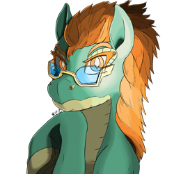 Size: 1024x1024 | Tagged: safe, artist:korencz11, imported from derpibooru, tianhuo, them's fightin' herds, community related, female, glasses, simple background, solo, tianhuo (tfh), transparent background