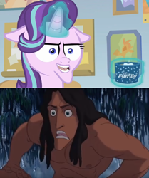 Size: 856x1024 | Tagged: safe, edit, edited screencap, imported from derpibooru, screencap, starlight glimmer, pony, marks for effort, i mean i see, not salmon, tarzan, wat