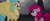 Size: 1920x804 | Tagged: safe, imported from derpibooru, screencap, pinkie pie, princess skystar, classical hippogriff, hippogriff, my little pony: the movie, duo, duo female, eye contact, female, jewelry, looking at each other, necklace, open mouth, open smile, shell necklace, smiling, this will end in grounding